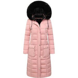Women's Pink Waterproof Long Winter Coat Jacket Warm Puffer Jacket Parka